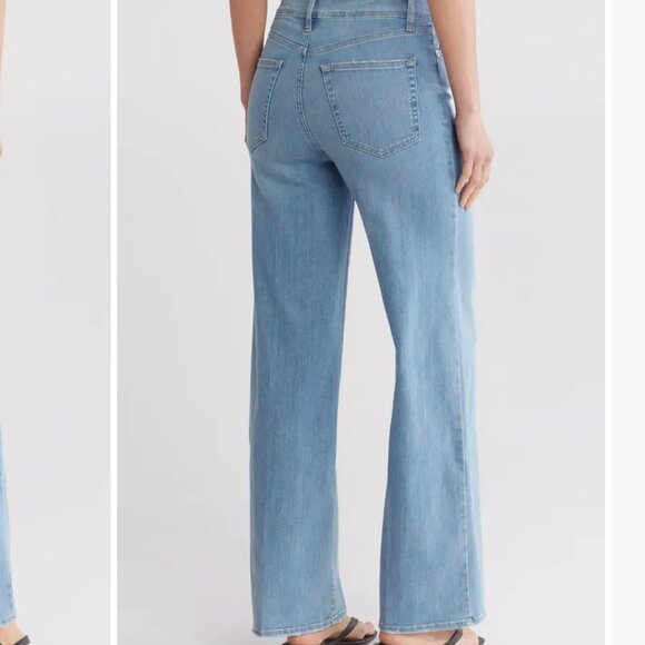 FRAME Le Slim Palazzo High Waist Wide Leg Jeans - Picture 2 of 9